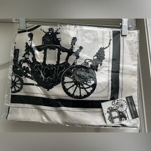 NWT Horse Carriage Silk Scarf (Cream) from Neuschwanstein Castle Gift Shop